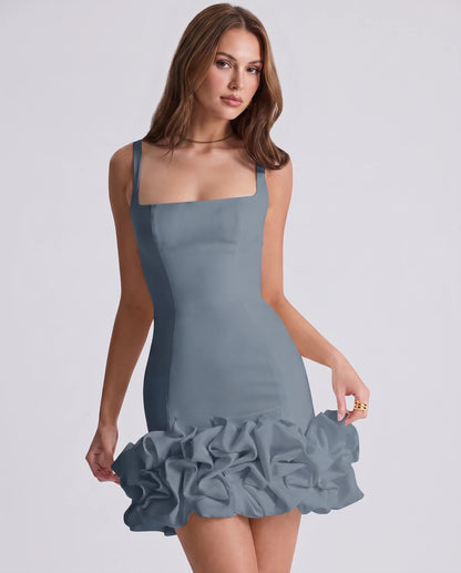 Marceline Mini Dresses — Dusty Blue