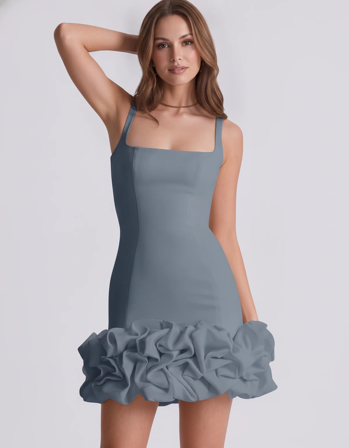 Marceline Mini Dresses — Dusty Blue | SKU: RB-fe4b06-dustyb76-2,RB-fe4b06-dustyb76-4,RB-fe4b06-dustyb76-6,RB-fe4b06-dustyb76-8,RB-fe4b06-dustyb76-10,RB-fe4b06-dustyb76-12,RB-fe4b06-dustyb76-14,RB-fe4b06-dustyb76-16,RB-fe4b06-dustyb76-16W,RB-fe4b06-dustyb76-18W,RB-fe4b06-dustyb76-20W,RB-fe4b06-dustyb76-22W