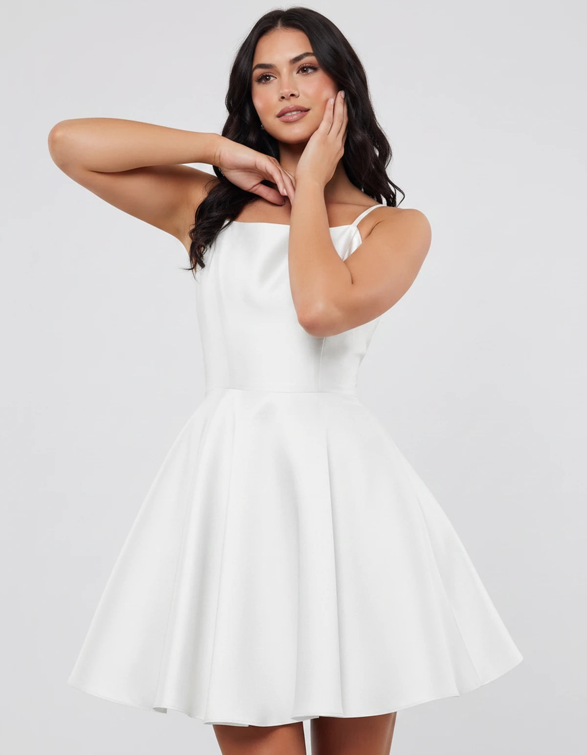 Marcelline Midi Dresses — White | SKU: RB-ae426c-white-2,RB-ae426c-white-4,RB-ae426c-white-6,RB-ae426c-white-8,RB-ae426c-white-10,RB-ae426c-white-12,RB-ae426c-white-14W,RB-ae426c-white-16W,RB-ae426c-white-18W,RB-ae426c-white-20W,RB-ae426c-white-22W,RB-ae426c-white-24W