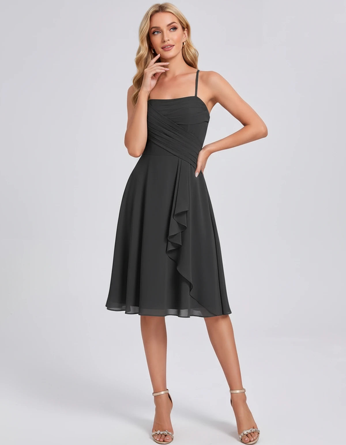 Margaux Midi Dresses — Black | SKU: RB-006a91-black-2,RB-006a91-black-4,RB-006a91-black-6,RB-006a91-black-8,RB-006a91-black-10,RB-006a91-black-12,RB-006a91-black-14,RB-006a91-black-16,RB-006a91-black-16W,RB-006a91-black-18W,RB-006a91-black-20W,RB-006a91-black-22W
