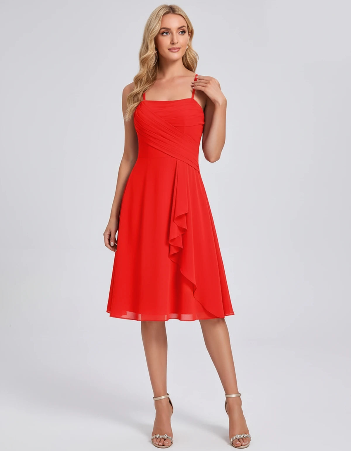 Margaux Midi Dresses — Red | SKU: RB-006a91-red-2,RB-006a91-red-4,RB-006a91-red-6,RB-006a91-red-8,RB-006a91-red-10,RB-006a91-red-12,RB-006a91-red-14,RB-006a91-red-16,RB-006a91-red-16W,RB-006a91-red-18W,RB-006a91-red-20W,RB-006a91-red-22W