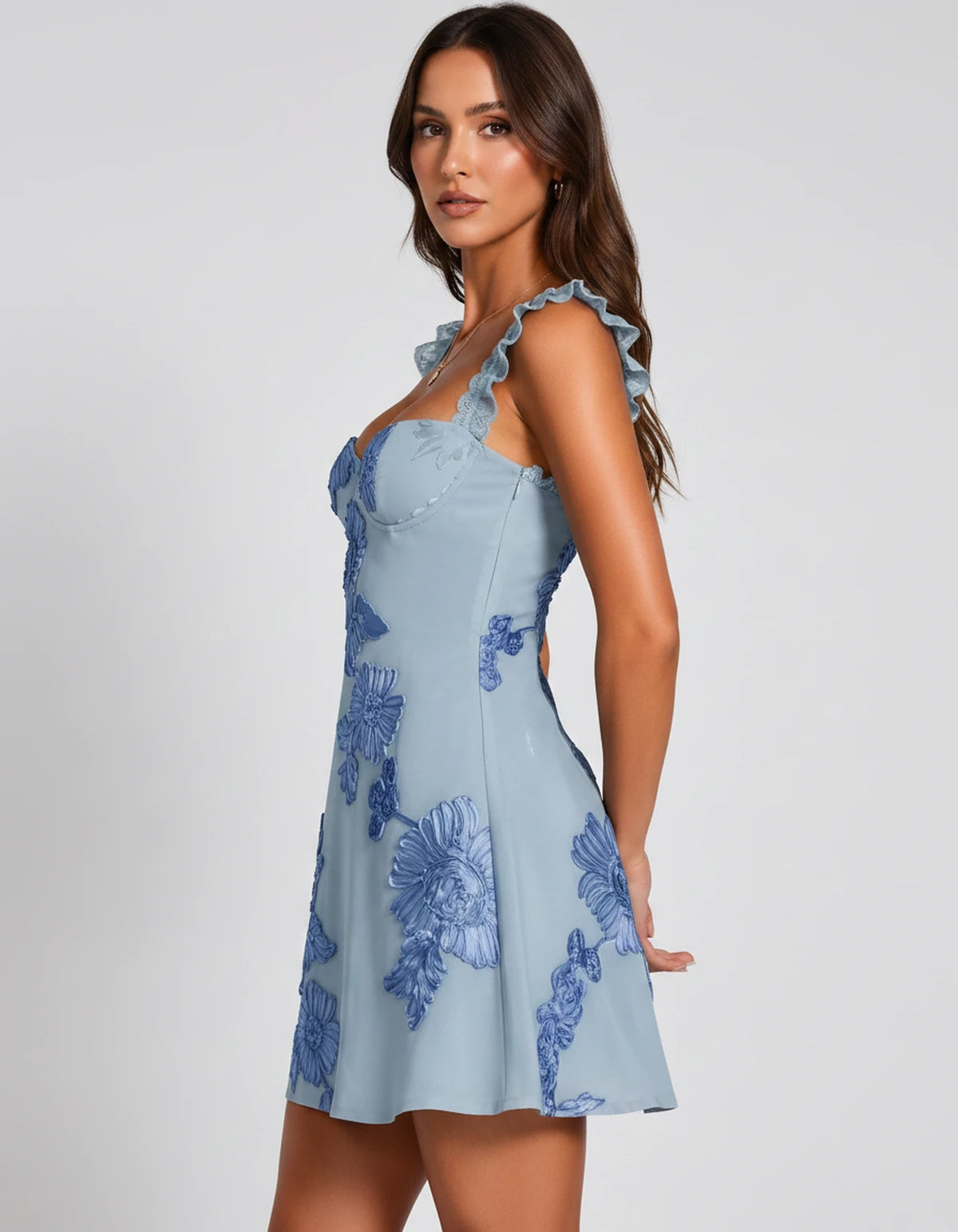 Mariposa Mini Dresses — Blue | SKU: RB-2b3a28-blue-2,RB-2b3a28-blue-4,RB-2b3a28-blue-6,RB-2b3a28-blue-8,RB-2b3a28-blue-10,RB-2b3a28-blue-12,RB-2b3a28-blue-14,RB-2b3a28-blue-16,RB-2b3a28-blue-16W,RB-2b3a28-blue-18W,RB-2b3a28-blue-20W,RB-2b3a28-blue-22W
