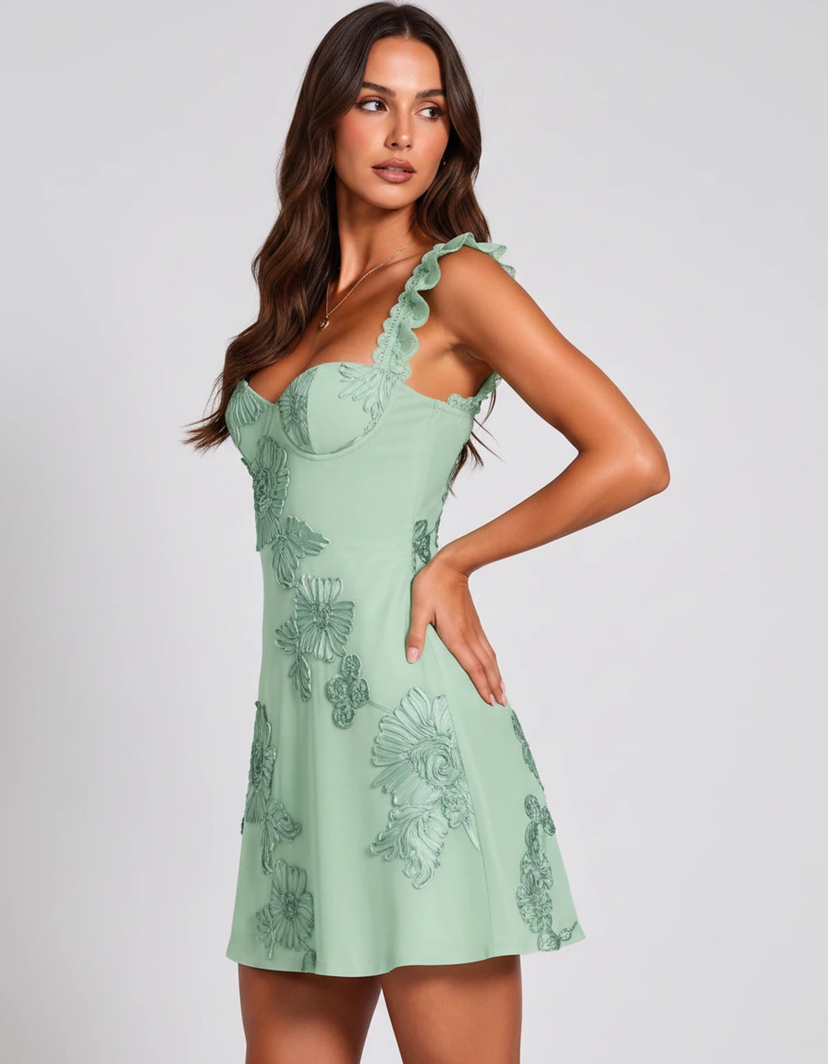 Mariposa Mini Dresses — Mint | SKU: RB-2b3a28-mint-2,RB-2b3a28-mint-4,RB-2b3a28-mint-6,RB-2b3a28-mint-8,RB-2b3a28-mint-10,RB-2b3a28-mint-12,RB-2b3a28-mint-14,RB-2b3a28-mint-16,RB-2b3a28-mint-16W,RB-2b3a28-mint-18W,RB-2b3a28-mint-20W,RB-2b3a28-mint-22W