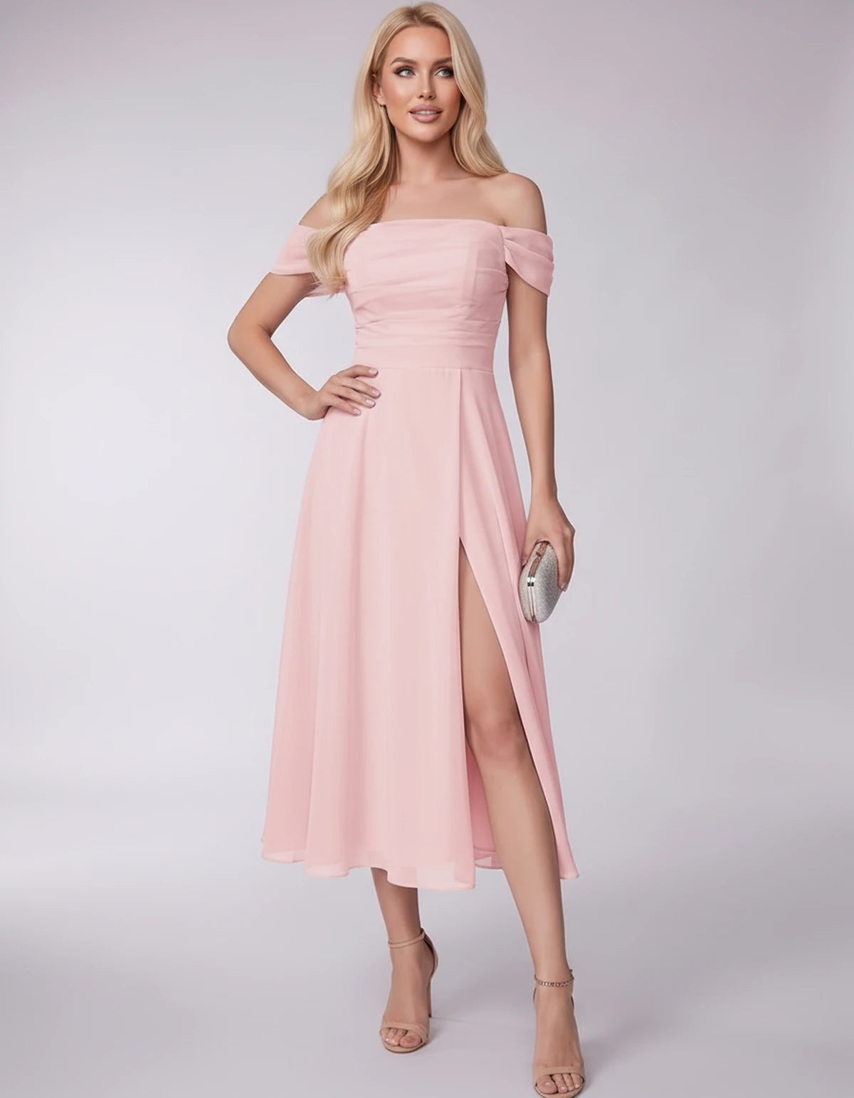 Marisol Midi Dresses — Blush | SKU: RB-3c3e40-blush-2,RB-3c3e40-blush-4,RB-3c3e40-blush-6,RB-3c3e40-blush-8,RB-3c3e40-blush-10,RB-3c3e40-blush-12,RB-3c3e40-blush-14,RB-3c3e40-blush-16,RB-3c3e40-blush-16W,RB-3c3e40-blush-18W,RB-3c3e40-blush-20W,RB-3c3e40-blush-22W