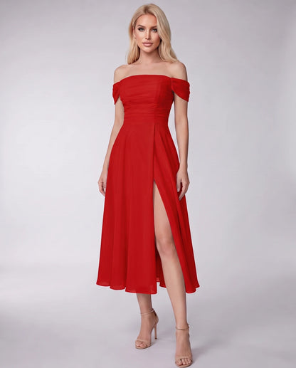 Marisol Midi Dresses — Red
