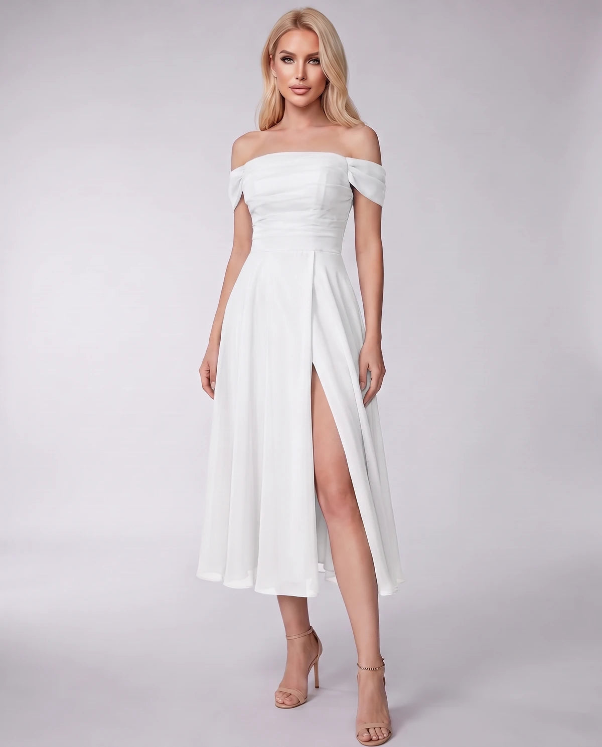 Marisol Midi Dresses — White