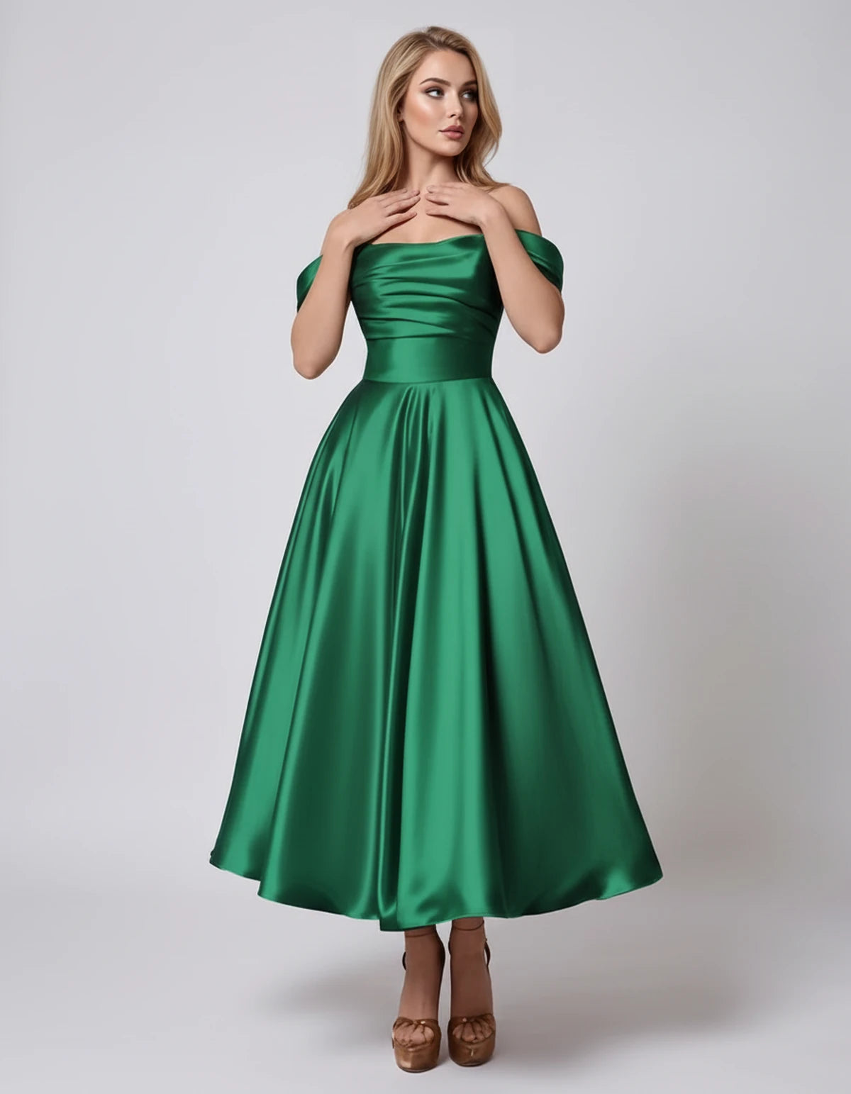 Marsanne Midi Dresses — Dark Green | SKU: RB-39dca0-darkgr94-2,RB-39dca0-darkgr94-4,RB-39dca0-darkgr94-6,RB-39dca0-darkgr94-8,RB-39dca0-darkgr94-10,RB-39dca0-darkgr94-12,RB-39dca0-darkgr94-14,RB-39dca0-darkgr94-16,RB-39dca0-darkgr94-16W,RB-39dca0-darkgr94-18W,RB-39dca0-darkgr94-20W,RB-39dca0-darkgr94-22W