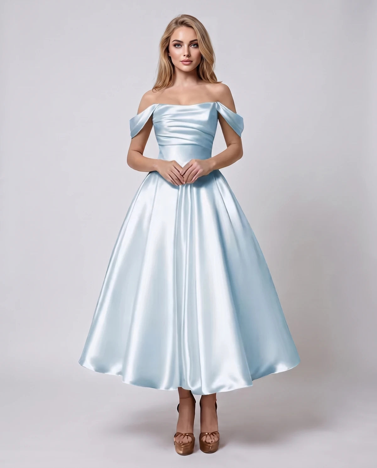 Marsanne Midi Dresses — Light Blue