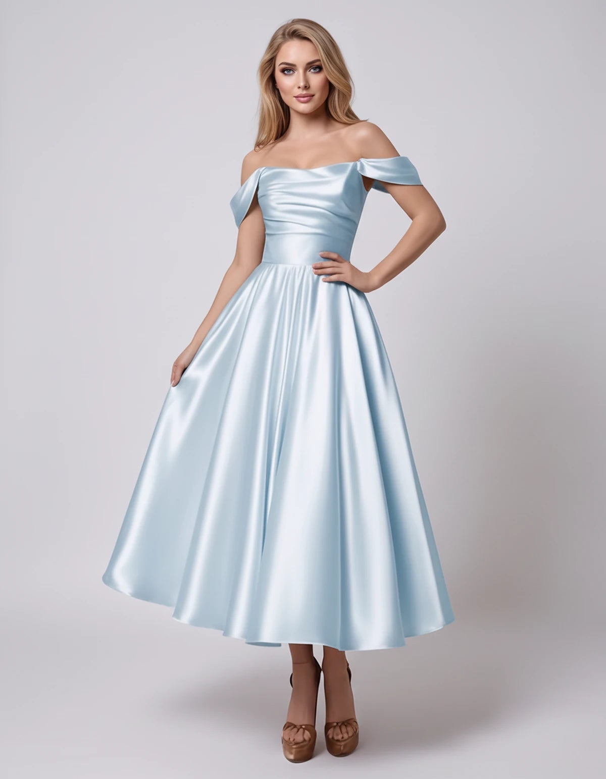 Marsanne Midi Dresses — Light Blue | SKU: RB-39dca0-lightb7b-2,RB-39dca0-lightb7b-4,RB-39dca0-lightb7b-6,RB-39dca0-lightb7b-8,RB-39dca0-lightb7b-10,RB-39dca0-lightb7b-12,RB-39dca0-lightb7b-14,RB-39dca0-lightb7b-16,RB-39dca0-lightb7b-16W,RB-39dca0-lightb7b-18W,RB-39dca0-lightb7b-20W,RB-39dca0-lightb7b-22W