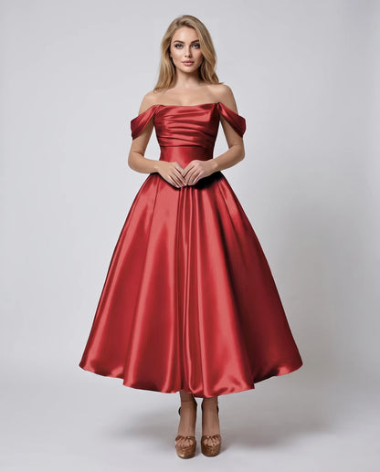 Marsanne Midi Dresses — Red
