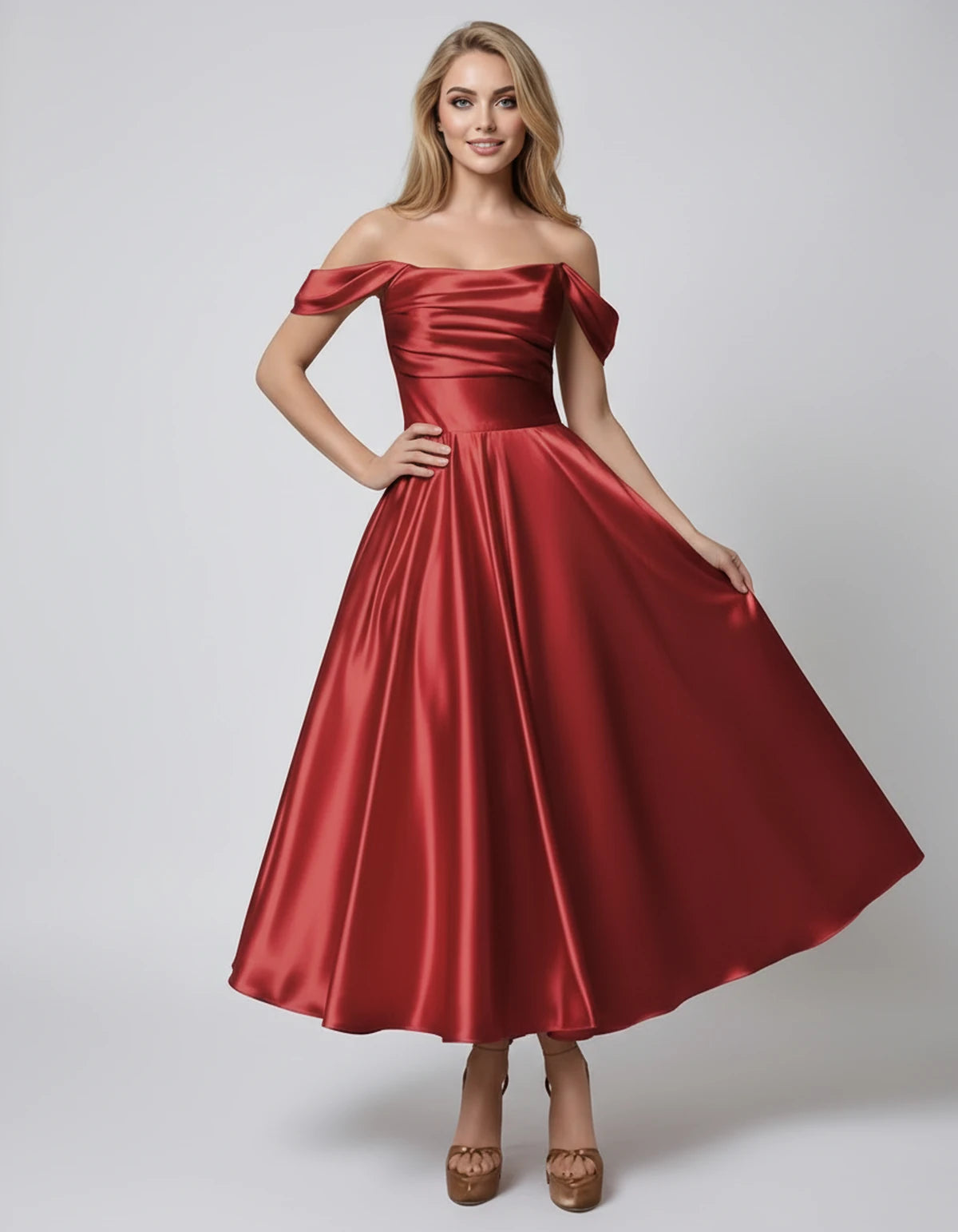 Marsanne Midi Dresses — Red | SKU: RB-39dca0-red-2,RB-39dca0-red-4,RB-39dca0-red-6,RB-39dca0-red-8,RB-39dca0-red-10,RB-39dca0-red-12,RB-39dca0-red-14,RB-39dca0-red-16,RB-39dca0-red-16W,RB-39dca0-red-18W,RB-39dca0-red-20W,RB-39dca0-red-22W