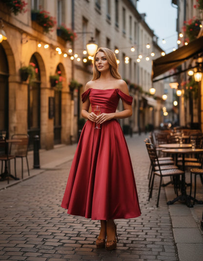 Marsanne Midi Dresses — Red | SKU: RB-39dca0-red-2,RB-39dca0-red-4,RB-39dca0-red-6,RB-39dca0-red-8,RB-39dca0-red-10,RB-39dca0-red-12,RB-39dca0-red-14,RB-39dca0-red-16,RB-39dca0-red-16W,RB-39dca0-red-18W,RB-39dca0-red-20W,RB-39dca0-red-22W