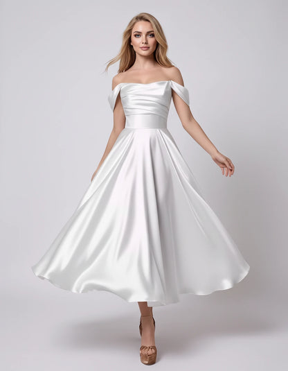 Marsanne Midi Dresses — White | SKU: RB-39dca0-white-2,RB-39dca0-white-4,RB-39dca0-white-6,RB-39dca0-white-8,RB-39dca0-white-10,RB-39dca0-white-12,RB-39dca0-white-14,RB-39dca0-white-16,RB-39dca0-white-16W,RB-39dca0-white-18W,RB-39dca0-white-20W,RB-39dca0-white-22W