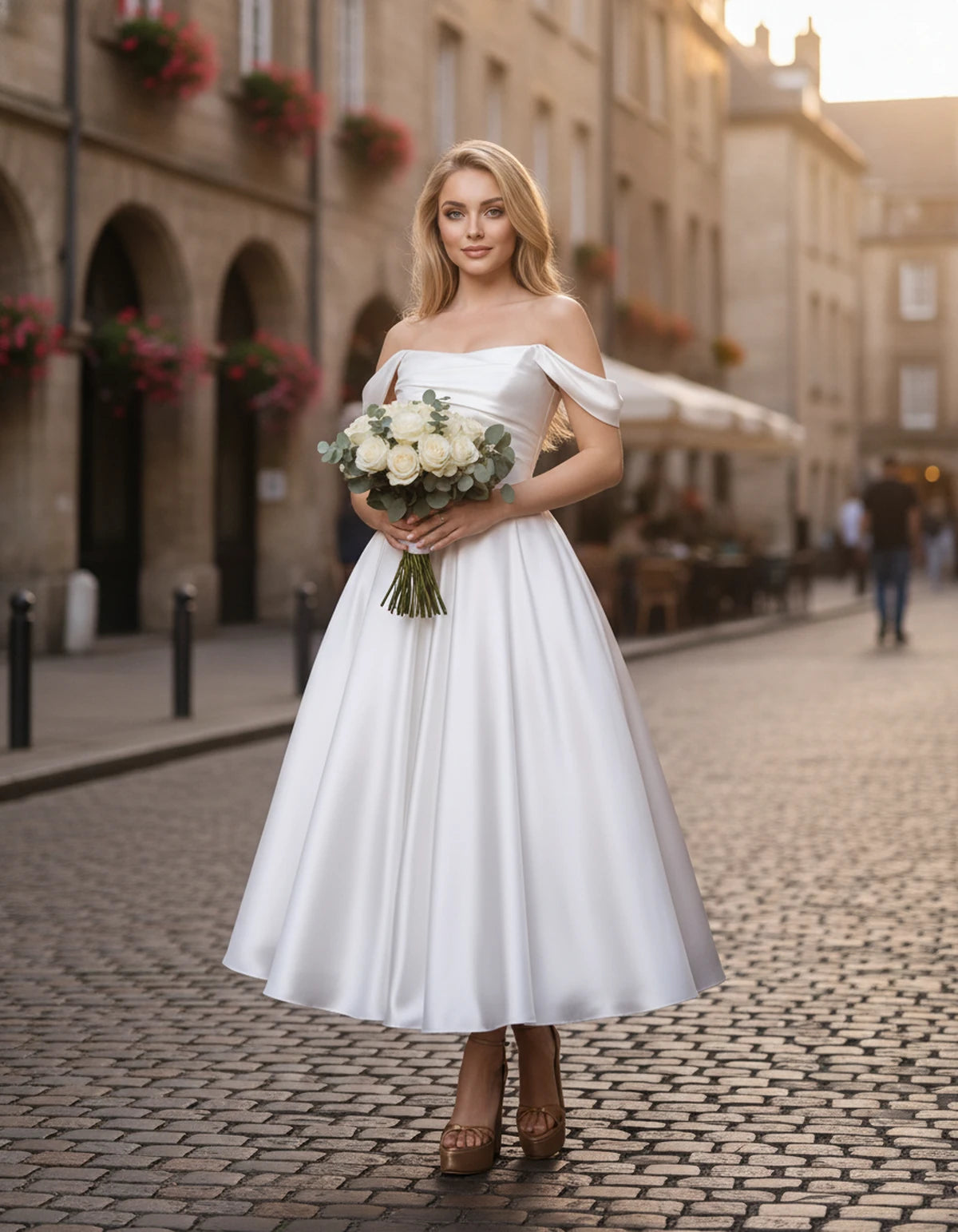 Marsanne Midi Dresses — White | SKU: RB-39dca0-white-2,RB-39dca0-white-4,RB-39dca0-white-6,RB-39dca0-white-8,RB-39dca0-white-10,RB-39dca0-white-12,RB-39dca0-white-14,RB-39dca0-white-16,RB-39dca0-white-16W,RB-39dca0-white-18W,RB-39dca0-white-20W,RB-39dca0-white-22W