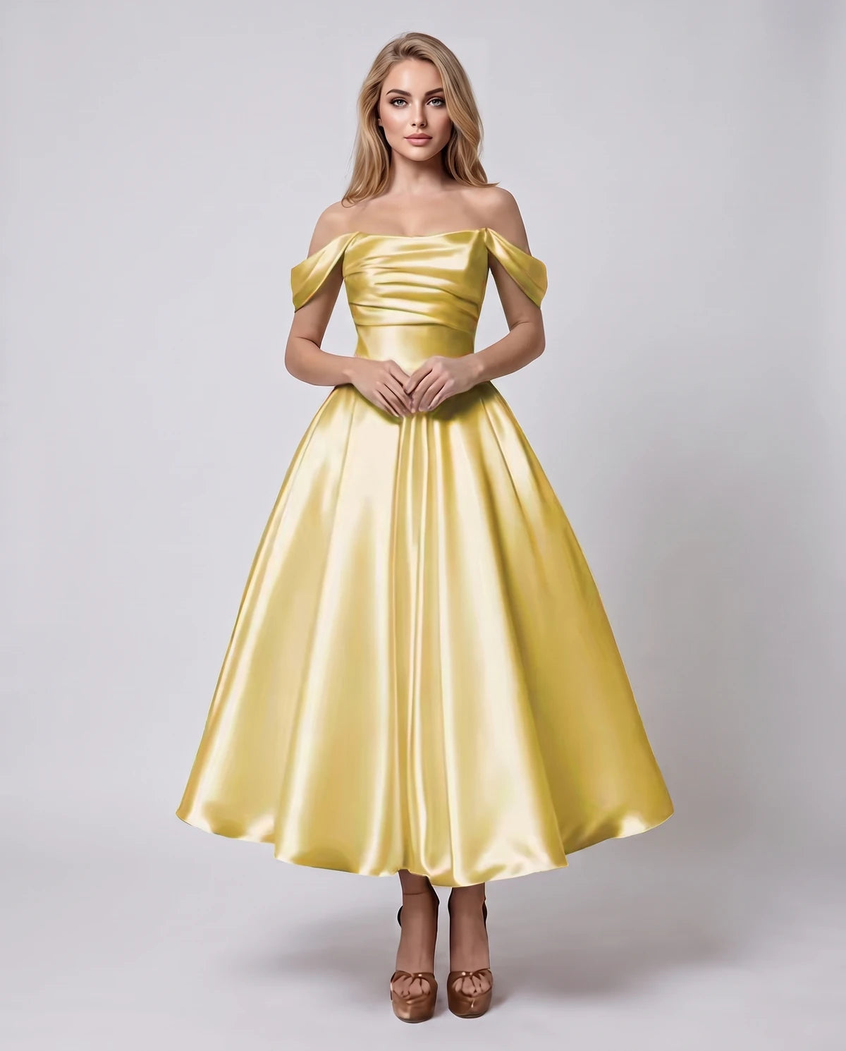 Marsanne Midi Dresses — Yellow