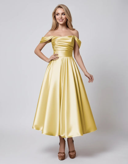 Marsanne Midi Dresses — Yellow | SKU: RB-39dca0-yellow-2,RB-39dca0-yellow-4,RB-39dca0-yellow-6,RB-39dca0-yellow-8,RB-39dca0-yellow-10,RB-39dca0-yellow-12,RB-39dca0-yellow-14,RB-39dca0-yellow-16,RB-39dca0-yellow-16W,RB-39dca0-yellow-18W,RB-39dca0-yellow-20W,RB-39dca0-yellow-22W