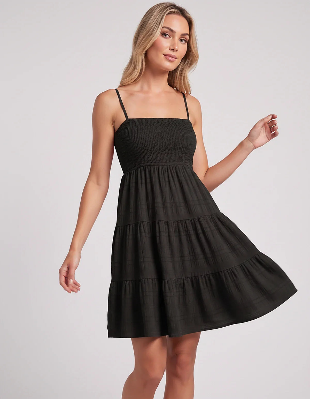 Textured Polyester Sleeveless Square Neck A-Line Mini Dress for Party, Cocktail, Evening, Summer Vacation & Wedding Guest Eve | SKU: MMD-483920174615208-BLUE-L,MMD-483920174615208-BLUE-M,MMD-483920174615208-BLUE-S,MMD-483920174615208-BLUE-XL,MMD-483920174615208-BLUE-XS