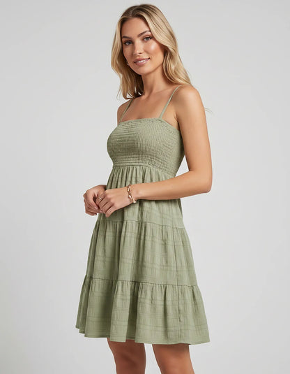 Textured Polyester Sleeveless Square Neck A-Line Mini Dress for Party, Cocktail, Evening, Summer Vacation & Wedding Guest Eve | SKU: MMD-483920174615208-BLUE-L,MMD-483920174615208-BLUE-M,MMD-483920174615208-BLUE-S,MMD-483920174615208-BLUE-XL,MMD-483920174615208-BLUE-XS