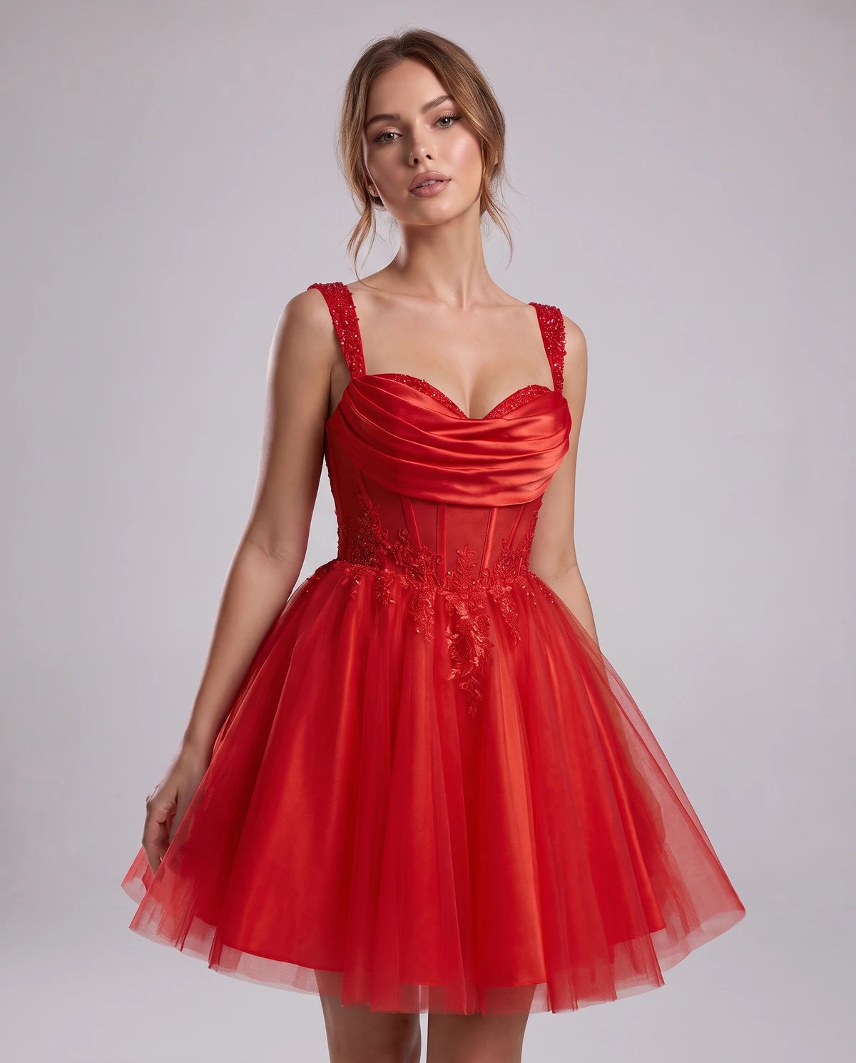 Mayfair Midi Dresses — Red