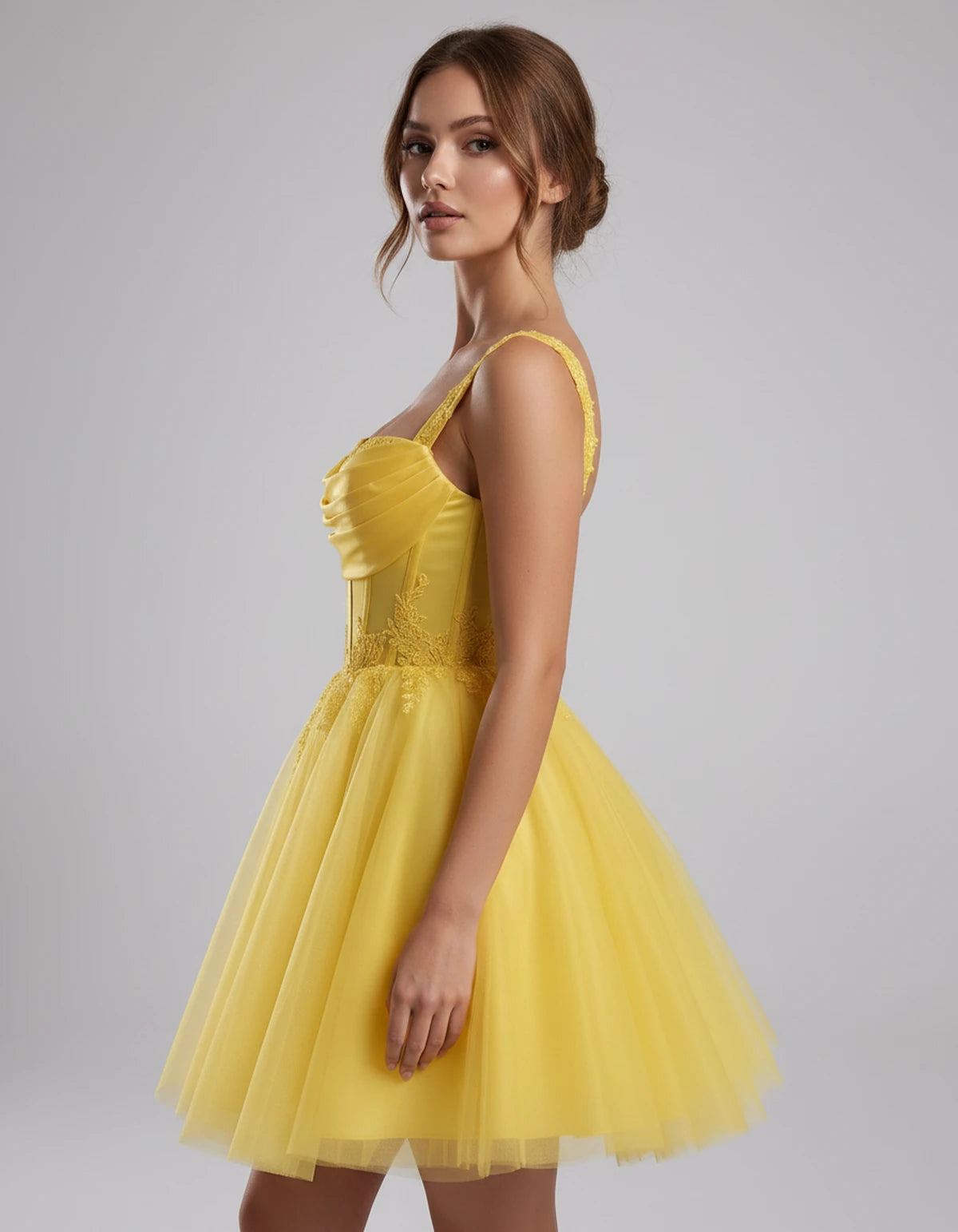 Mayfair Midi Dresses — Yellow | SKU: RB-80c0b3-yellow-2,RB-80c0b3-yellow-4,RB-80c0b3-yellow-6,RB-80c0b3-yellow-8,RB-80c0b3-yellow-10,RB-80c0b3-yellow-12,RB-80c0b3-yellow-14,RB-80c0b3-yellow-16,RB-80c0b3-yellow-16W,RB-80c0b3-yellow-18W,RB-80c0b3-yellow-20W,RB-80c0b3-yellow-22W