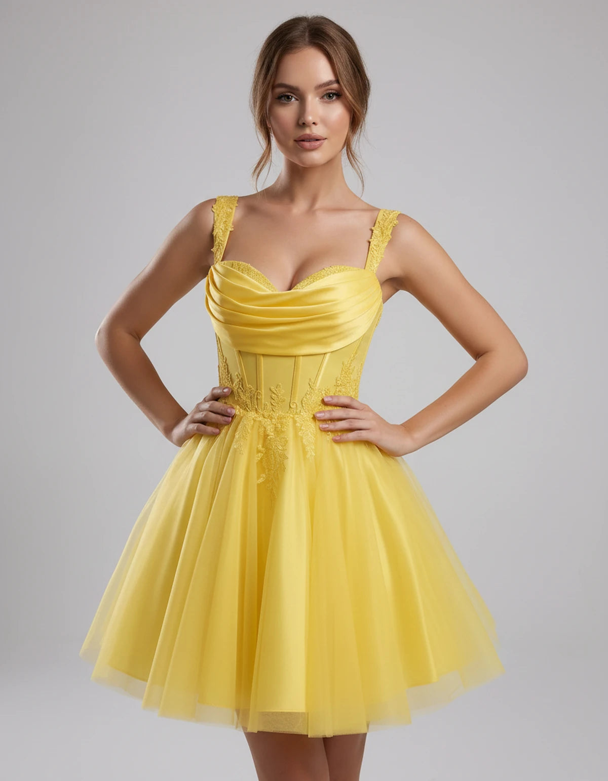 Mayfair Midi Dresses — Yellow | SKU: RB-80c0b3-yellow-2,RB-80c0b3-yellow-4,RB-80c0b3-yellow-6,RB-80c0b3-yellow-8,RB-80c0b3-yellow-10,RB-80c0b3-yellow-12,RB-80c0b3-yellow-14,RB-80c0b3-yellow-16,RB-80c0b3-yellow-16W,RB-80c0b3-yellow-18W,RB-80c0b3-yellow-20W,RB-80c0b3-yellow-22W