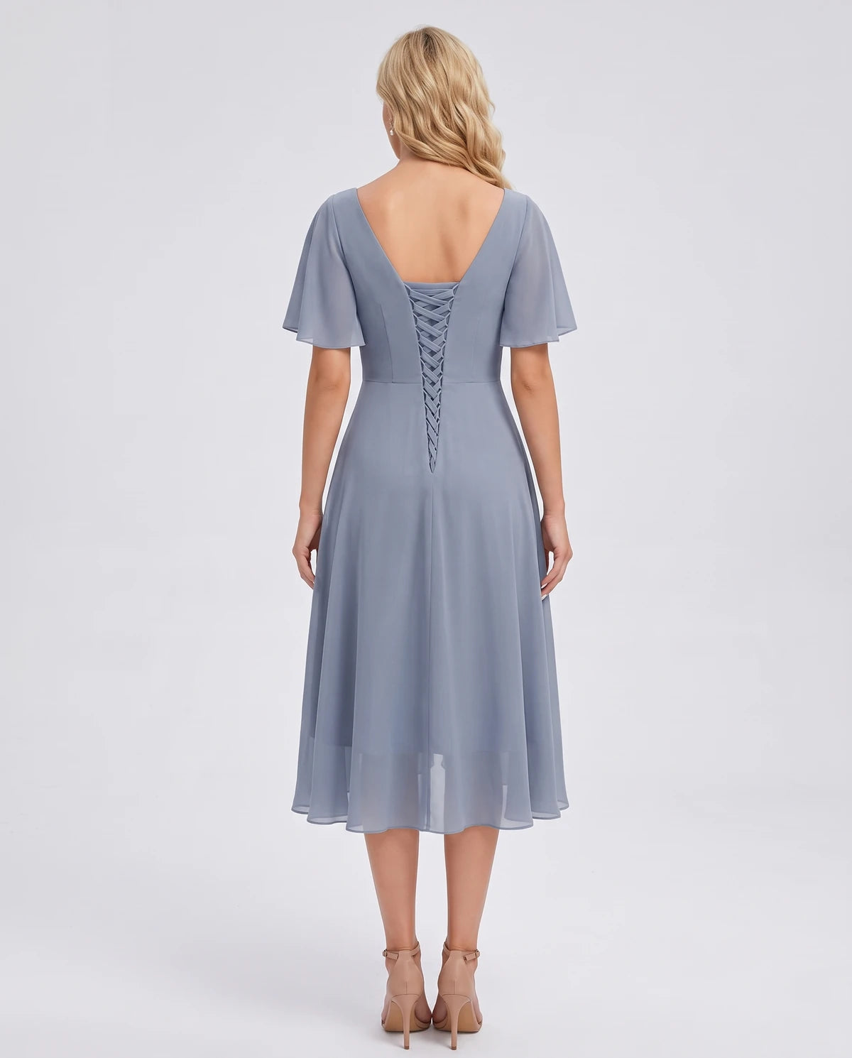 Maylis Midi Dresses — Blue | SKU: RB-cd26cb-blue-2,RB-cd26cb-blue-4,RB-cd26cb-blue-6,RB-cd26cb-blue-8,RB-cd26cb-blue-10,RB-cd26cb-blue-12,RB-cd26cb-blue-14,RB-cd26cb-blue-16,RB-cd26cb-blue-16W,RB-cd26cb-blue-18W,RB-cd26cb-blue-20W,RB-cd26cb-blue-22W