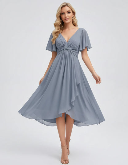 Maylis Midi Dresses — Blue | SKU: RB-cd26cb-blue-2,RB-cd26cb-blue-4,RB-cd26cb-blue-6,RB-cd26cb-blue-8,RB-cd26cb-blue-10,RB-cd26cb-blue-12,RB-cd26cb-blue-14,RB-cd26cb-blue-16,RB-cd26cb-blue-16W,RB-cd26cb-blue-18W,RB-cd26cb-blue-20W,RB-cd26cb-blue-22W