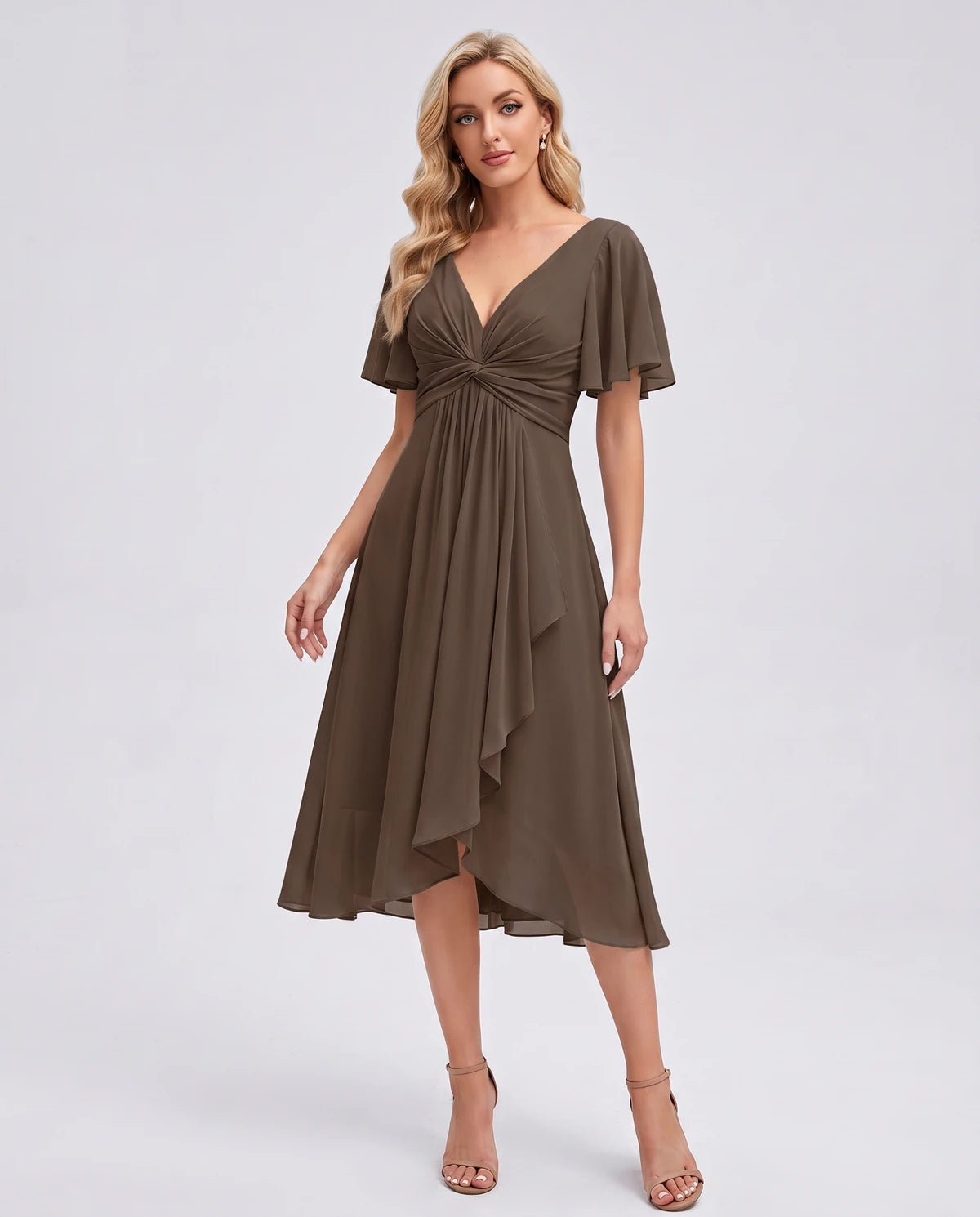 Maylis Midi Dresses — Brown
