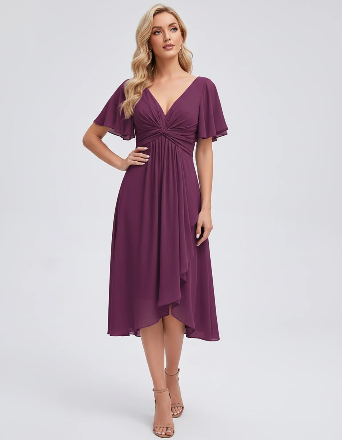 Maylis Midi Dresses — Desert Rose | SKU: RB-cd26cb-desert29-2,RB-cd26cb-desert29-4,RB-cd26cb-desert29-6,RB-cd26cb-desert29-8,RB-cd26cb-desert29-10,RB-cd26cb-desert29-12,RB-cd26cb-desert29-14,RB-cd26cb-desert29-16,RB-cd26cb-desert29-16W,RB-cd26cb-desert29-18W,RB-cd26cb-desert29-20W,RB-cd26cb-desert29-22W