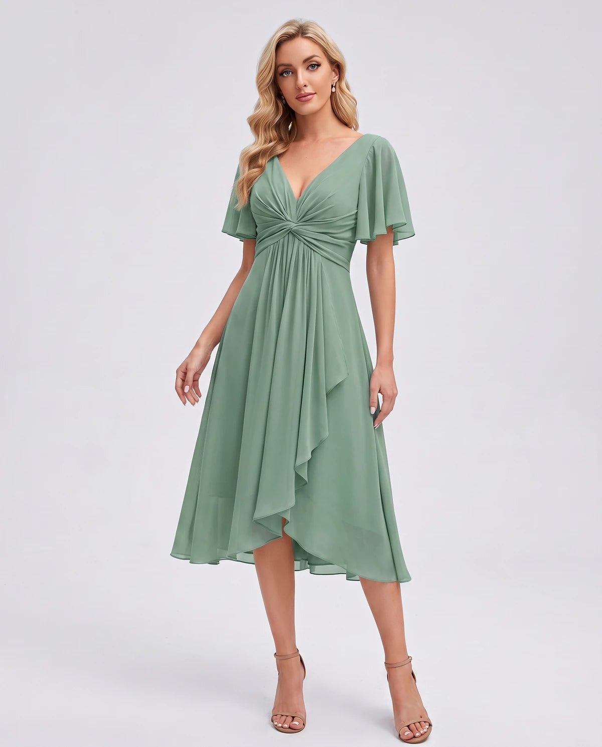 Maylis Midi Dresses — Eucalyptus