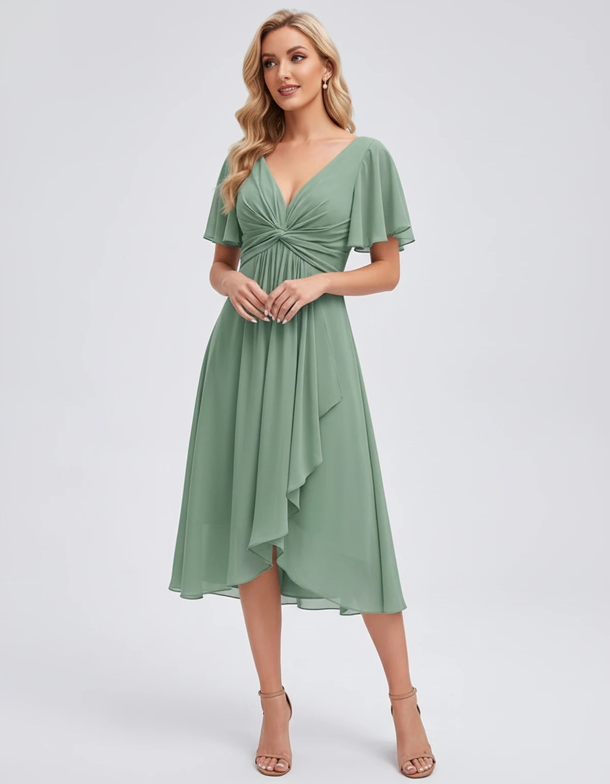 Maylis Midi Dresses — Eucalyptus | SKU: RB-cd26cb-eucaly4d-2,RB-cd26cb-eucaly4d-4,RB-cd26cb-eucaly4d-6,RB-cd26cb-eucaly4d-8,RB-cd26cb-eucaly4d-10,RB-cd26cb-eucaly4d-12,RB-cd26cb-eucaly4d-14,RB-cd26cb-eucaly4d-16,RB-cd26cb-eucaly4d-16W,RB-cd26cb-eucaly4d-18W,RB-cd26cb-eucaly4d-20W,RB-cd26cb-eucaly4d-22W