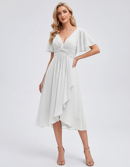 Maylis Midi Dresses — White | SKU: RB-cd26cb-white-2,RB-cd26cb-white-4,RB-cd26cb-white-6,RB-cd26cb-white-8,RB-cd26cb-white-10,RB-cd26cb-white-12,RB-cd26cb-white-14,RB-cd26cb-white-16,RB-cd26cb-white-16W,RB-cd26cb-white-18W,RB-cd26cb-white-20W,RB-cd26cb-white-22W