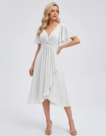 Maylis Midi Dresses — White | SKU: RB-cd26cb-white-2,RB-cd26cb-white-4,RB-cd26cb-white-6,RB-cd26cb-white-8,RB-cd26cb-white-10,RB-cd26cb-white-12,RB-cd26cb-white-14,RB-cd26cb-white-16,RB-cd26cb-white-16W,RB-cd26cb-white-18W,RB-cd26cb-white-20W,RB-cd26cb-white-22W