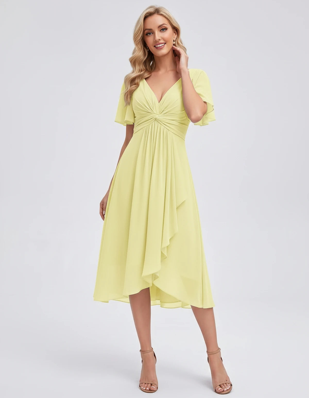 Maylis Midi Dresses — Yellow | SKU: RB-cd26cb-yellow-2,RB-cd26cb-yellow-4,RB-cd26cb-yellow-6,RB-cd26cb-yellow-8,RB-cd26cb-yellow-10,RB-cd26cb-yellow-12,RB-cd26cb-yellow-14,RB-cd26cb-yellow-16,RB-cd26cb-yellow-16W,RB-cd26cb-yellow-18W,RB-cd26cb-yellow-20W,RB-cd26cb-yellow-22W