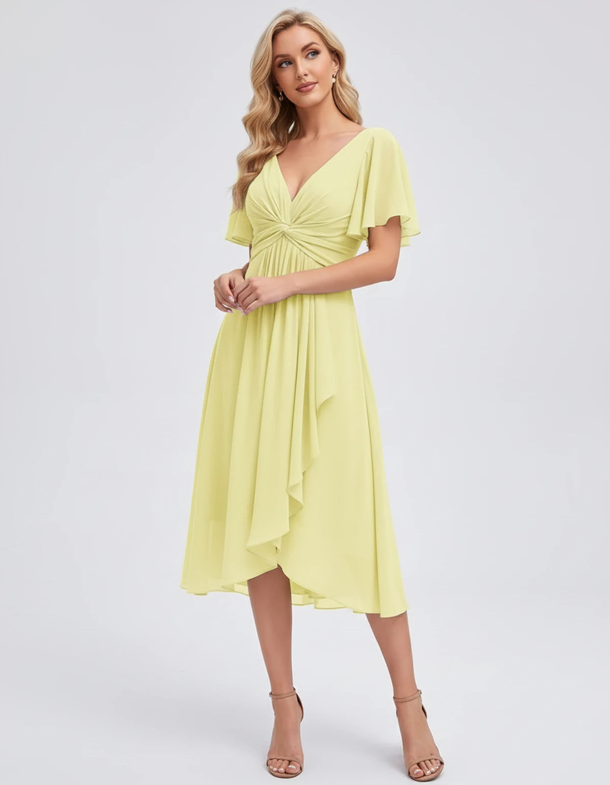 Maylis Midi Dresses — Yellow | SKU: RB-cd26cb-yellow-2,RB-cd26cb-yellow-4,RB-cd26cb-yellow-6,RB-cd26cb-yellow-8,RB-cd26cb-yellow-10,RB-cd26cb-yellow-12,RB-cd26cb-yellow-14,RB-cd26cb-yellow-16,RB-cd26cb-yellow-16W,RB-cd26cb-yellow-18W,RB-cd26cb-yellow-20W,RB-cd26cb-yellow-22W