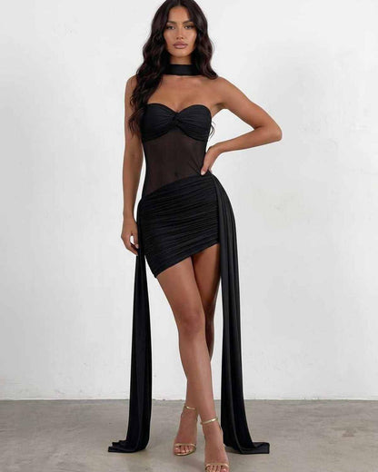 Ramblion Mela mini dress — strapless / off shoulder neckline · styled view 13 · styled for prom season