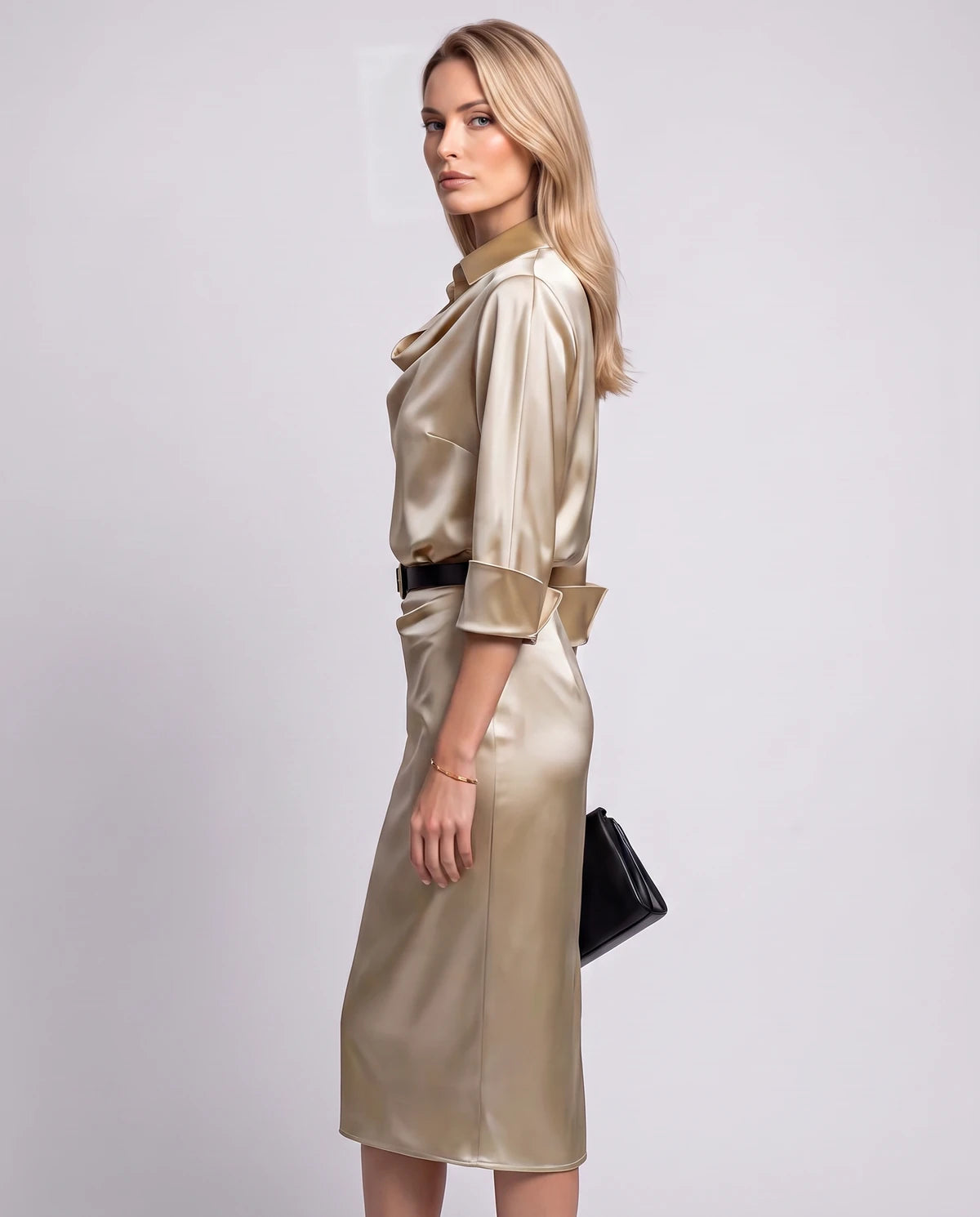 Melisande Midi Dresses — Beige | SKU: RB-65198c-beige-XS,RB-65198c-beige-S,RB-65198c-beige-M,RB-65198c-beige-L,RB-65198c-beige-XL,RB-65198c-beige-2XL