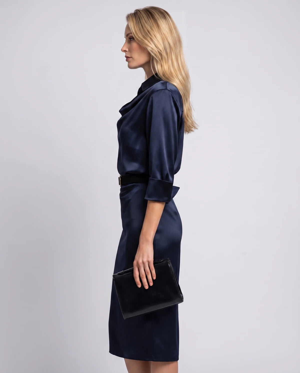Melisande Midi Dresses — Navy Blue | SKU: RB-65198c-navyblue-XS,RB-65198c-navyblue-S,RB-65198c-navyblue-M,RB-65198c-navyblue-L,RB-65198c-navyblue-XL,RB-65198c-navyblue-2XL