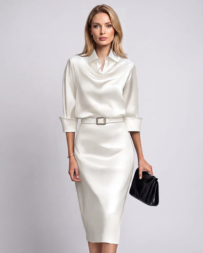 Melisande Midi Dresses — White