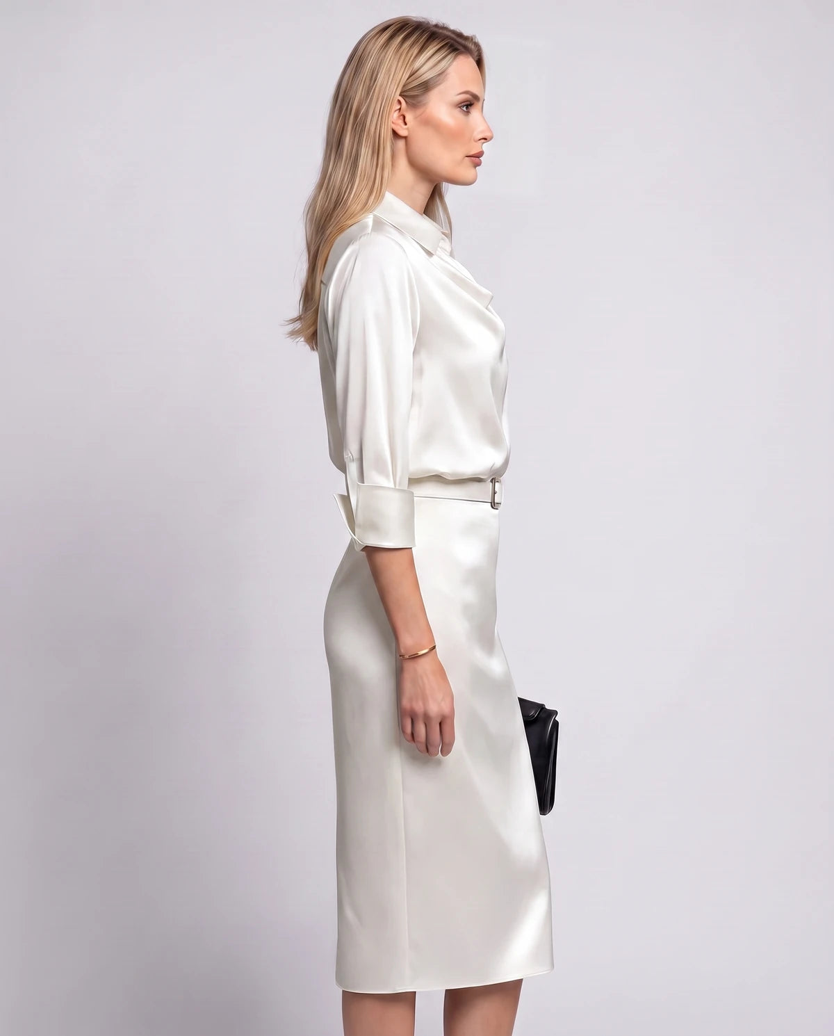 Melisande Midi Dresses — White | SKU: RB-65198c-white-XS,RB-65198c-white-S,RB-65198c-white-M,RB-65198c-white-L,RB-65198c-white-XL,RB-65198c-white-2XL