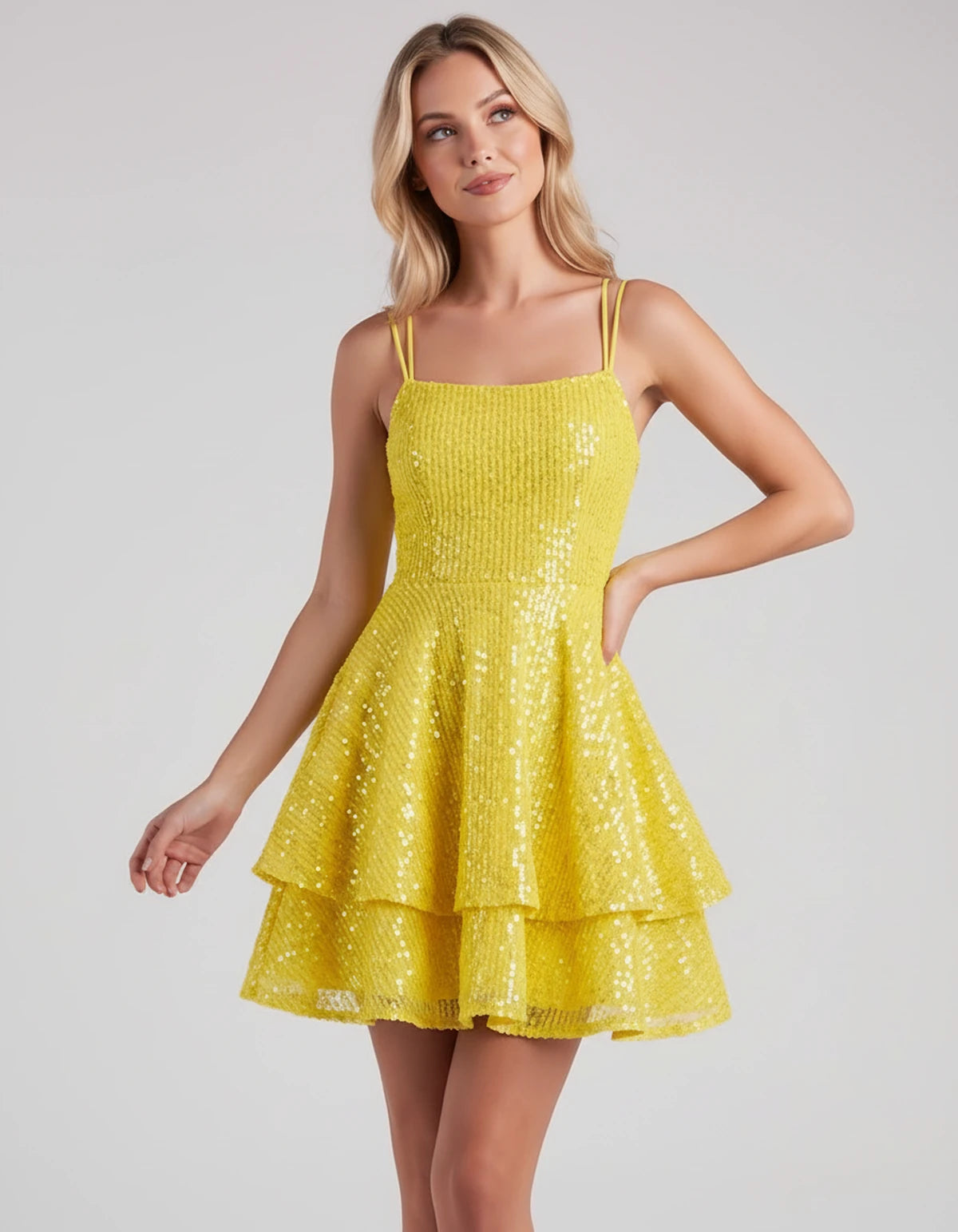 Melodie Mini Dresses — Yellow | SKU: RB-6e45fb-yellow-2,RB-6e45fb-yellow-4,RB-6e45fb-yellow-6,RB-6e45fb-yellow-8,RB-6e45fb-yellow-10,RB-6e45fb-yellow-12,RB-6e45fb-yellow-14,RB-6e45fb-yellow-16,RB-6e45fb-yellow-16W,RB-6e45fb-yellow-18W,RB-6e45fb-yellow-20W,RB-6e45fb-yellow-22W