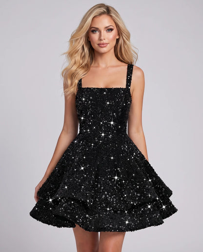 Menorca Mini Dresses — Black