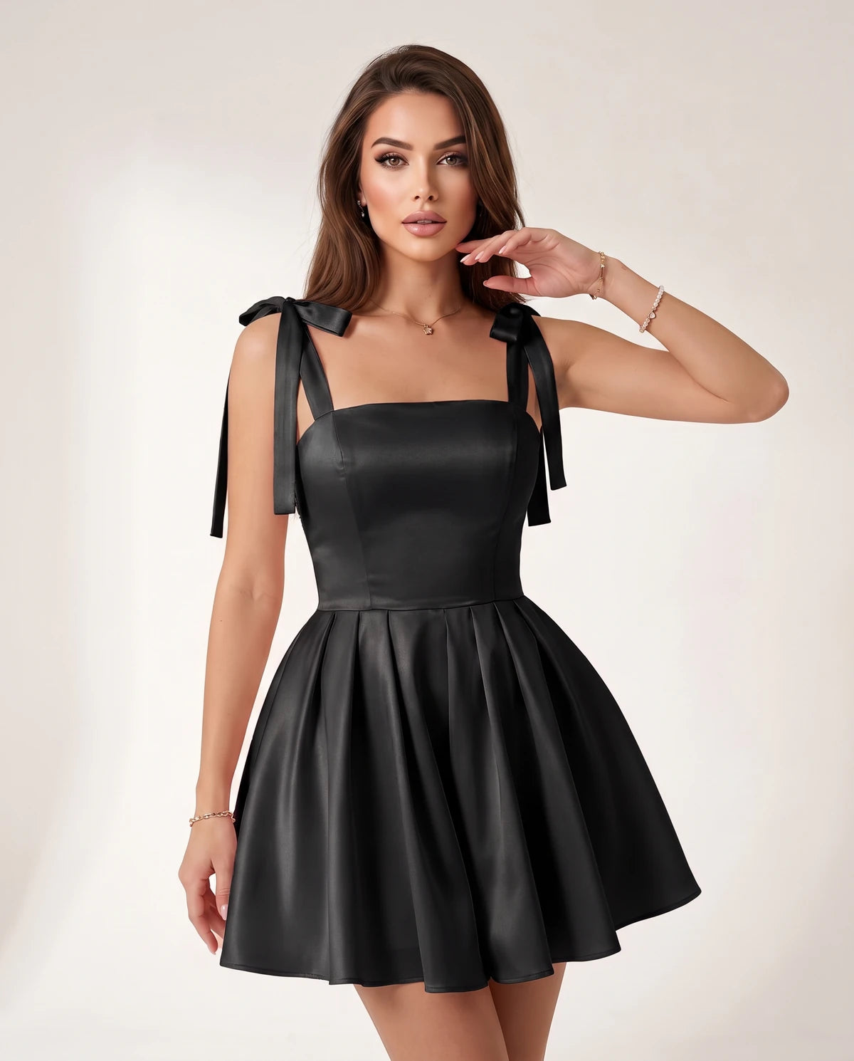 Messina Mini Dresses — Black