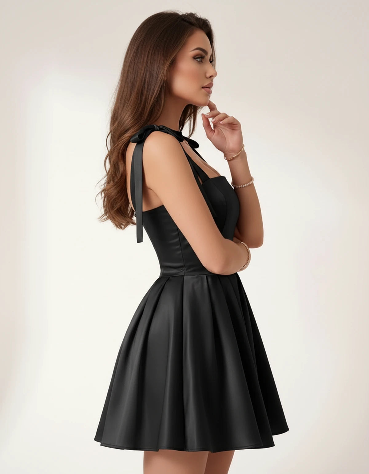 Messina Mini Dresses — Black | SKU: RB-182a6a-black-2,RB-182a6a-black-4,RB-182a6a-black-6,RB-182a6a-black-8,RB-182a6a-black-10,RB-182a6a-black-12,RB-182a6a-black-14,RB-182a6a-black-16,RB-182a6a-black-16W,RB-182a6a-black-18W,RB-182a6a-black-20W,RB-182a6a-black-22W