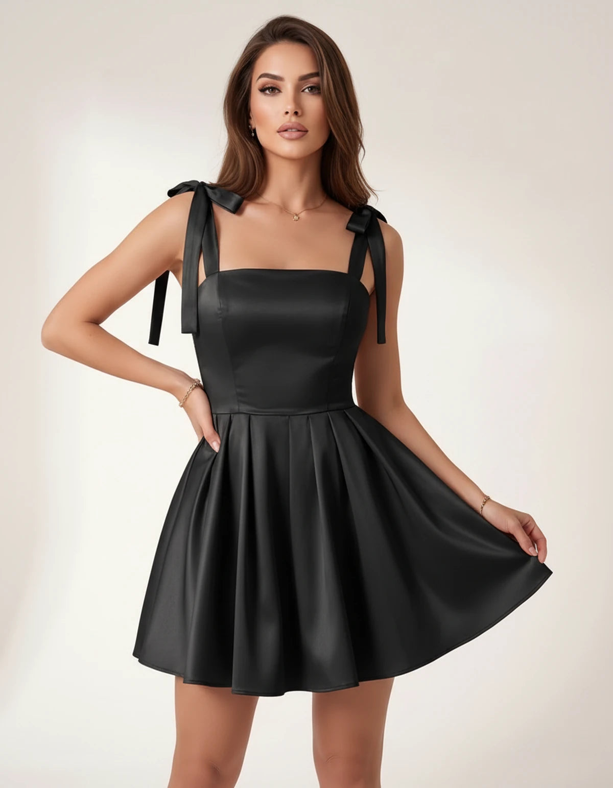 Messina Mini Dresses — Black | SKU: RB-182a6a-black-2,RB-182a6a-black-4,RB-182a6a-black-6,RB-182a6a-black-8,RB-182a6a-black-10,RB-182a6a-black-12,RB-182a6a-black-14,RB-182a6a-black-16,RB-182a6a-black-16W,RB-182a6a-black-18W,RB-182a6a-black-20W,RB-182a6a-black-22W