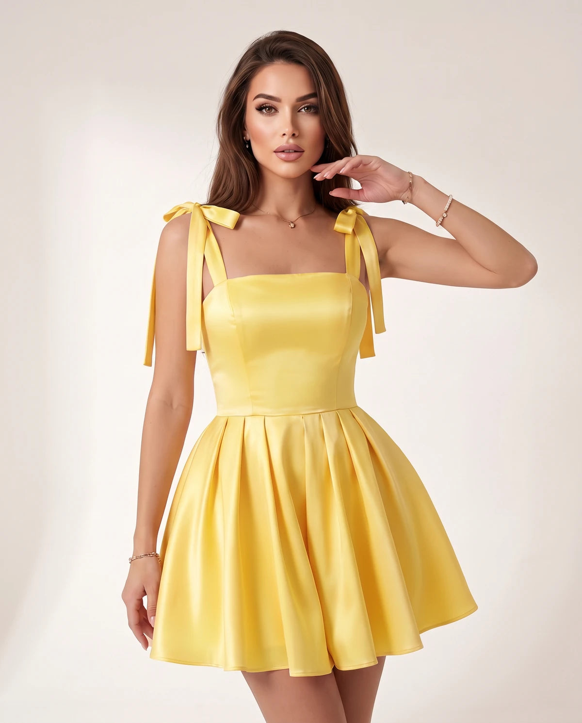 Messina Mini Dresses — Yellow