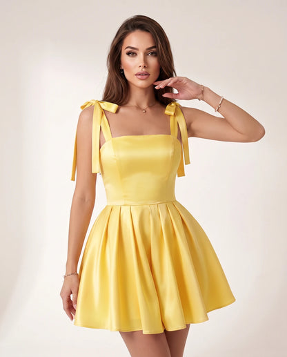 Messina Mini Dresses — Yellow