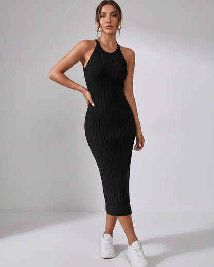 Ramblion Mia midi dress — crew neck neckline · styled view 9 · styled for cocktail season