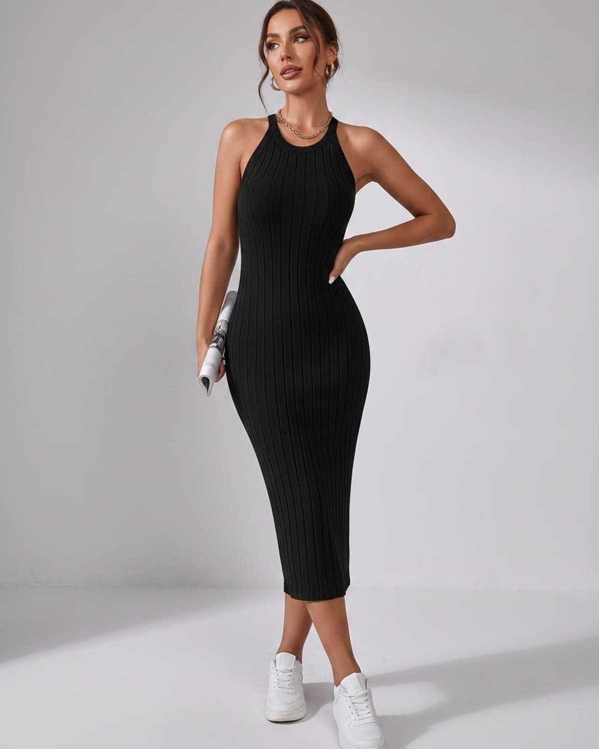 Ramblion Mia midi dress — crew neck neckline · styled view 10 · styled for cocktail season