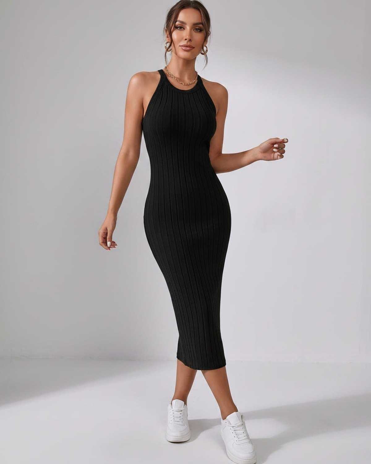 Ramblion Mia midi dress — crew neck neckline · styled view 12 · styled for cocktail season